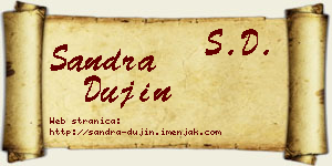 Sandra Dujin vizit kartica